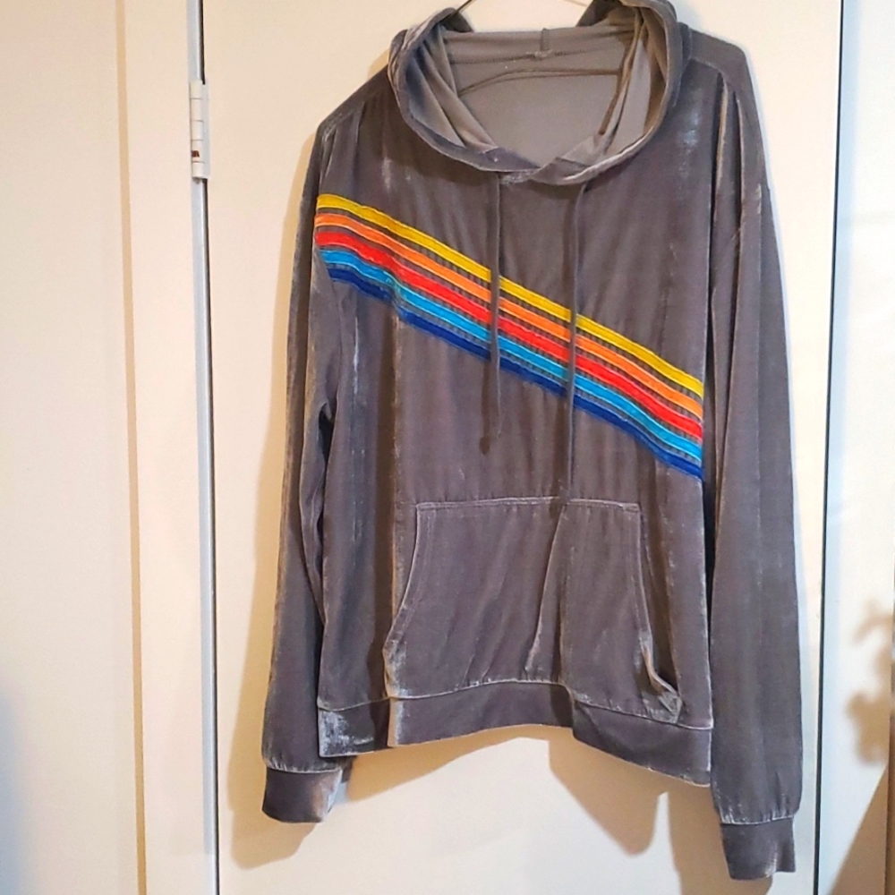 Rainbow stripe hoodie